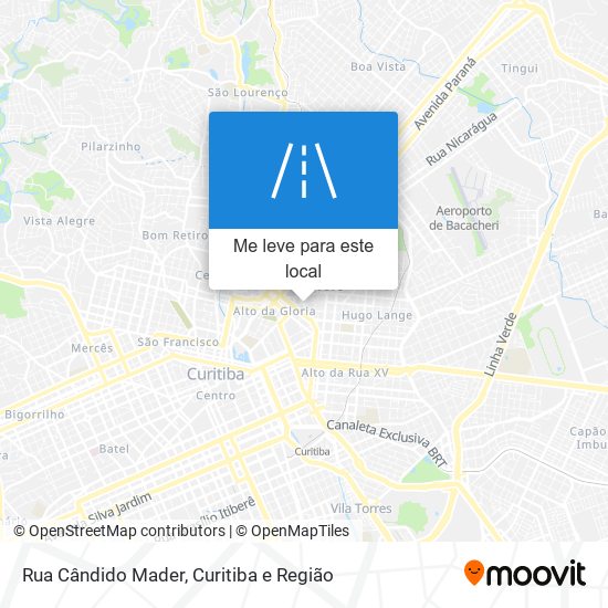 Rua Cândido Mader mapa