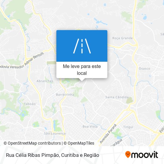 Rua Célia Ribas Pimpão mapa