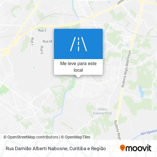 Rua Damião Alberti Nabosne mapa