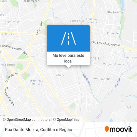 Rua Dante Melara mapa