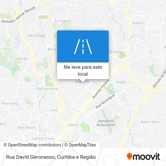 Rua David Geronasso mapa