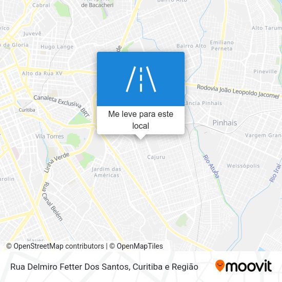 Rua Delmiro Fetter Dos Santos mapa