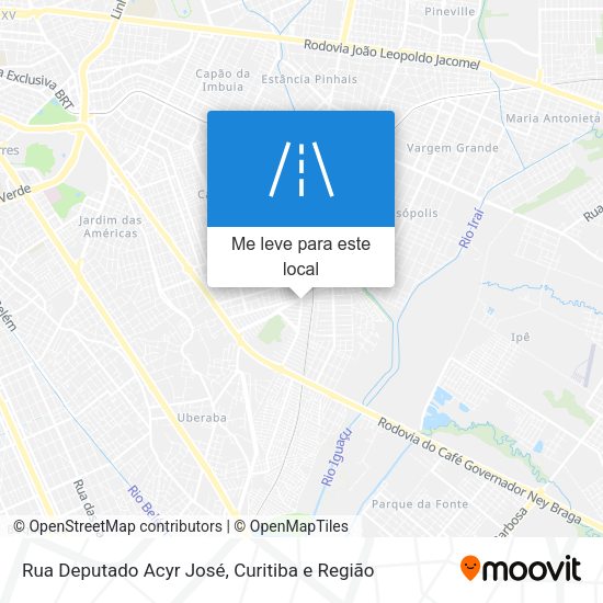 Rua Deputado Acyr José mapa