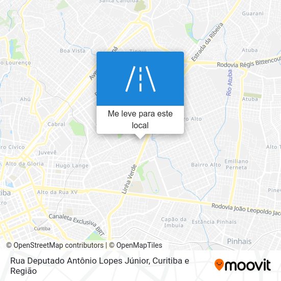 Rua Deputado Antônio Lopes Júnior mapa