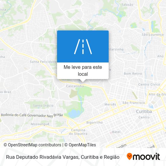 Rua Deputado Rivadávia Vargas mapa