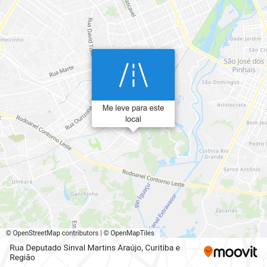 Rua Deputado Sinval Martins Araújo mapa