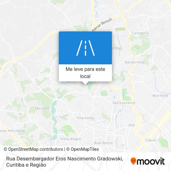 Rua Desembargador Eros Nascimento Gradowski mapa