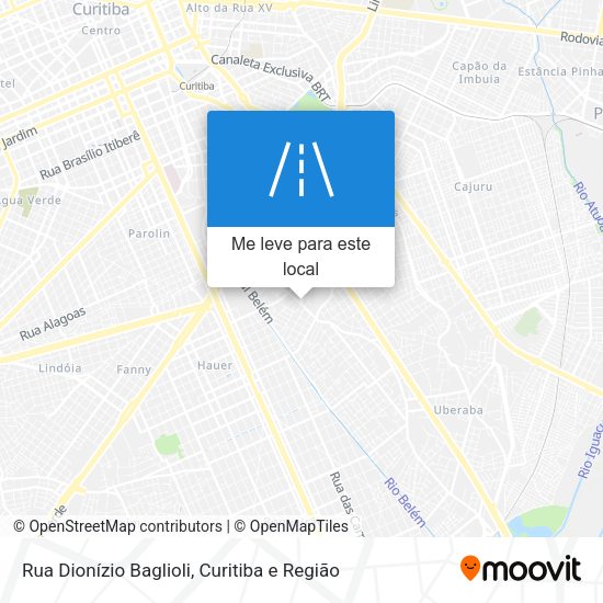 Rua Dionízio Baglioli mapa