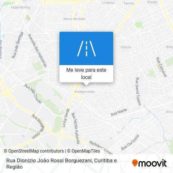 Rua Dionízio João Rossi Borguezani mapa