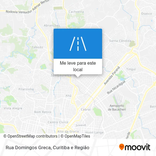 Rua Domingos Greca mapa