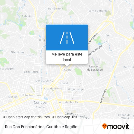 Rua Dos Funcionários mapa