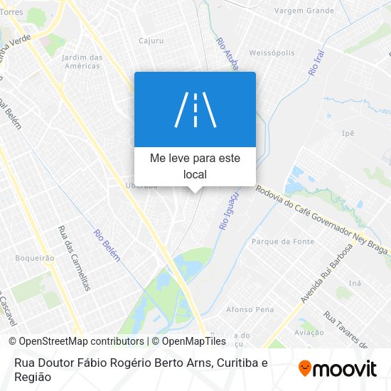 Rua Doutor Fábio Rogério Berto Arns mapa