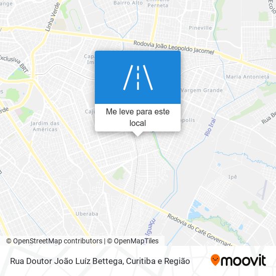 Rua Doutor João Luíz Bettega mapa