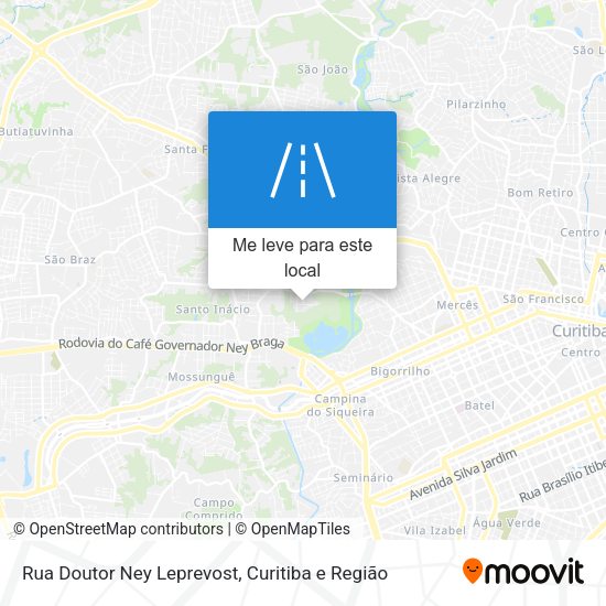 Rua Doutor Ney Leprevost mapa