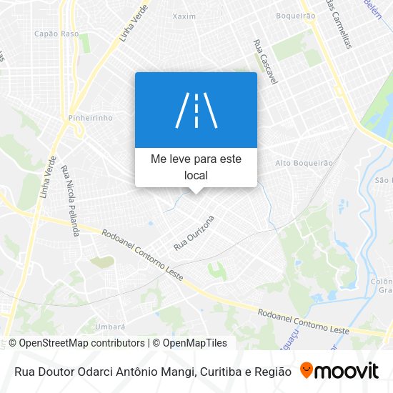 Rua Doutor Odarci Antônio Mangi mapa