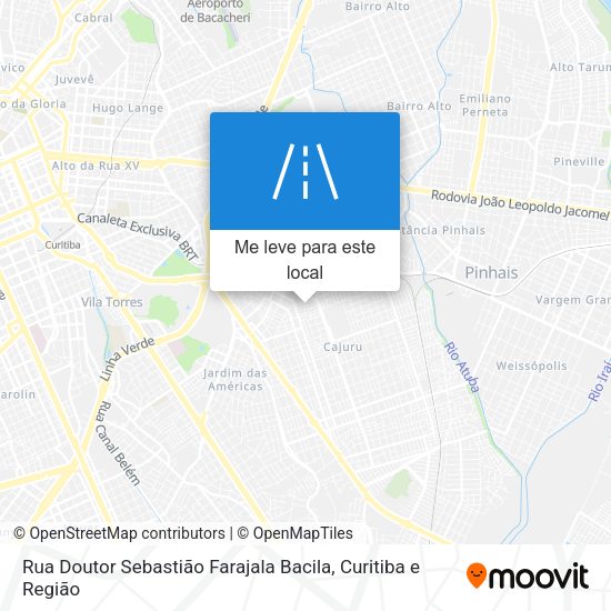 Rua Doutor Sebastião Farajala Bacila mapa
