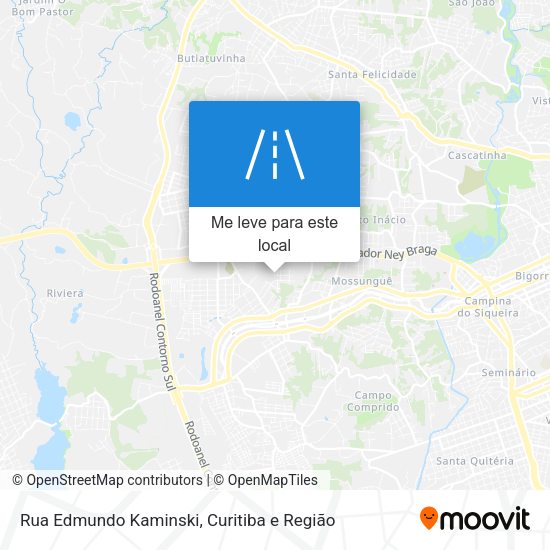 Rua Edmundo Kaminski mapa