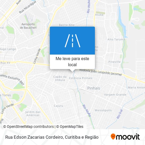 Rua Edson Zacarias Cordeiro mapa