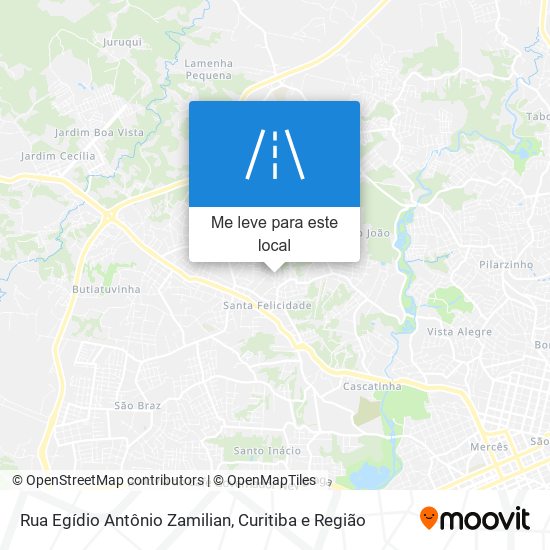 Rua Egídio Antônio Zamilian mapa