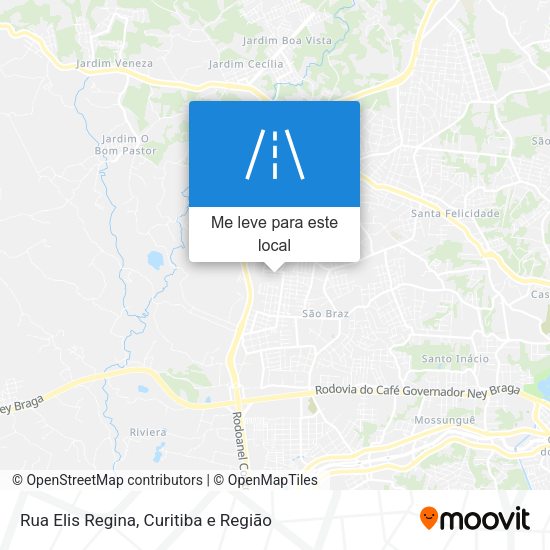 Rua Elis Regina mapa
