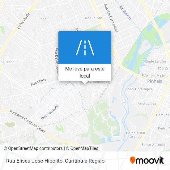 Rua Eliseu José Hipólito mapa