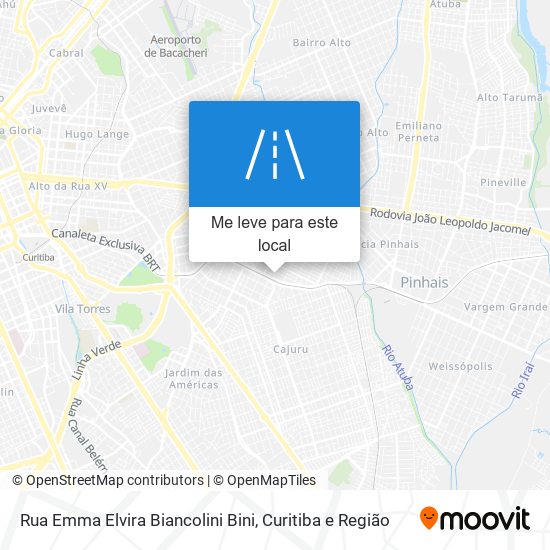 Rua Emma Elvira Biancolini Bini mapa