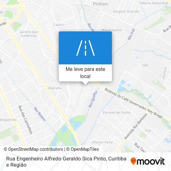 Rua Engenheiro Alfredo Geraldo Sica Pinto mapa