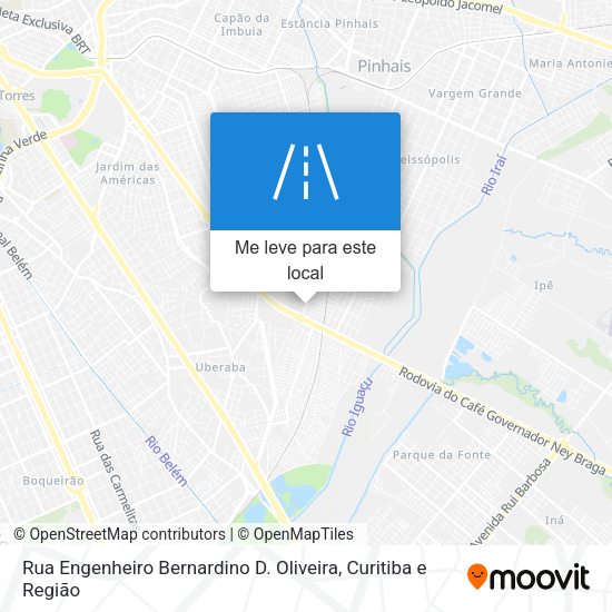 Rua Engenheiro Bernardino D. Oliveira mapa