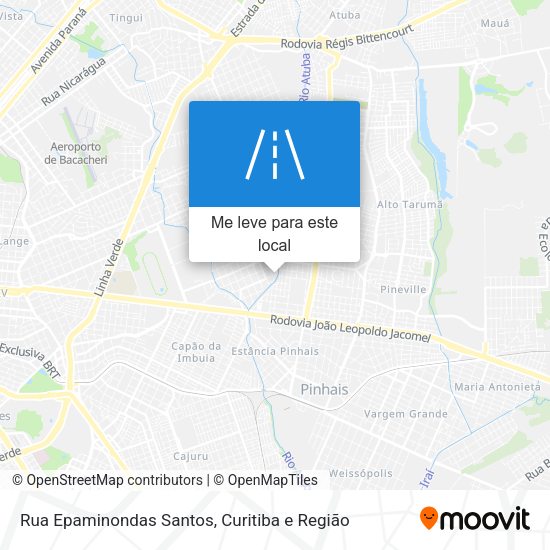 Rua Epaminondas Santos mapa