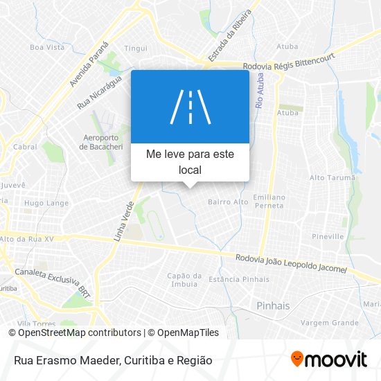 Rua Erasmo Maeder mapa