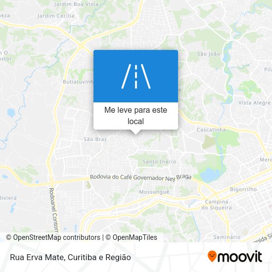 Rua Erva Mate mapa