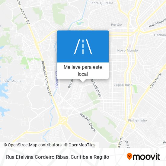 Rua Etelvina Cordeiro Ribas mapa