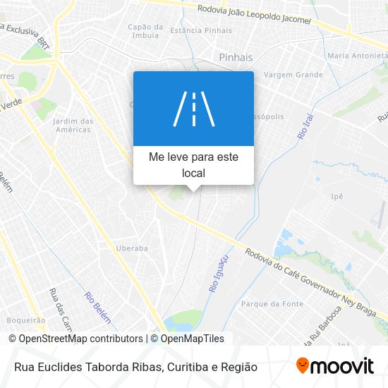 Rua Euclides Taborda Ribas mapa