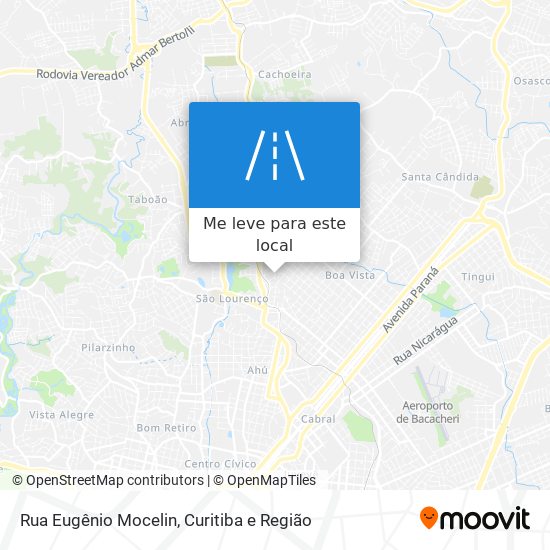 Rua Eugênio Mocelin mapa