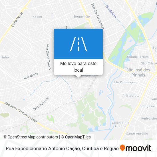 Rua Expedicionário Antônio Cação mapa