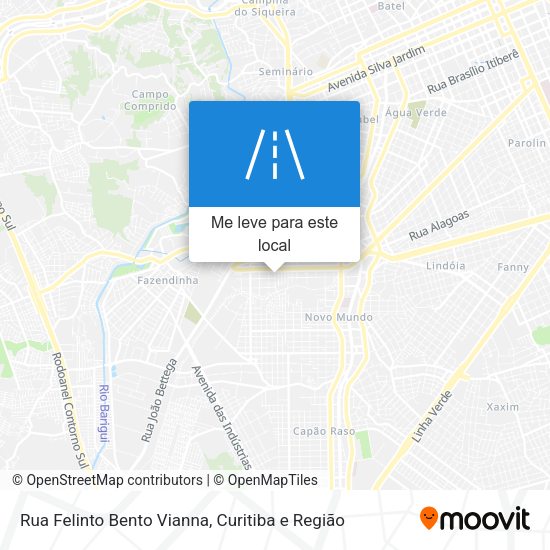 Rua Felinto Bento Vianna mapa