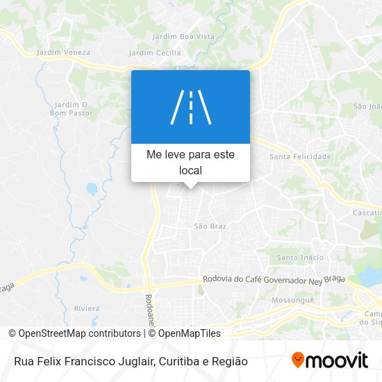 Rua Felix Francisco Juglair mapa