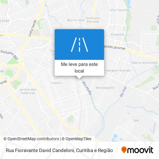 Rua Fioravante David Candeloni mapa