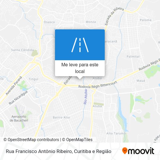 Rua Francisco Antônio Ribeiro mapa