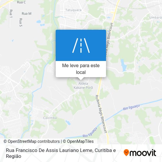 Rua Francisco De Assis Lauriano Leme mapa