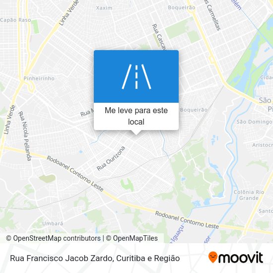Rua Francisco Jacob Zardo mapa