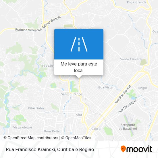 Rua Francisco Krainski mapa
