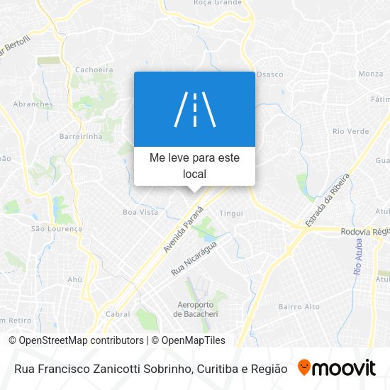 Rua Francisco Zanicotti Sobrinho mapa