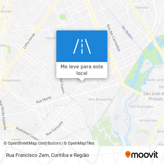 Rua Francisco Zem mapa