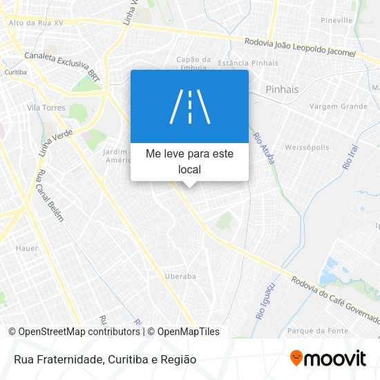 Rua Fraternidade mapa
