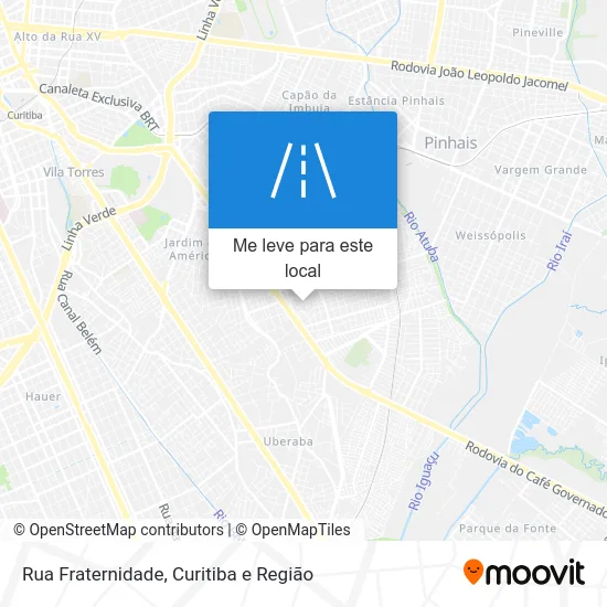 Rua Fraternidade mapa