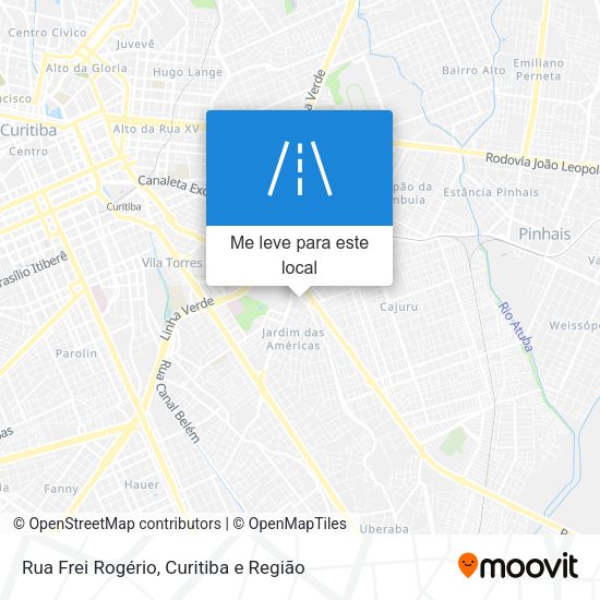 Rua Frei Rogério mapa