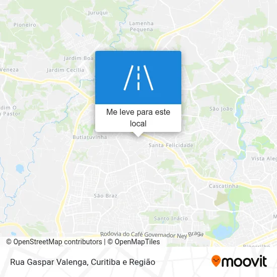 Rua Gaspar Valenga mapa