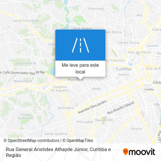 Rua General Aristides Athayde Júnior mapa