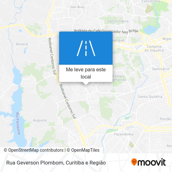 Rua Geverson Plombom mapa